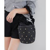 ブラック | 雑材スタッズフリルバッグ | MAJESTIC LEGON 
