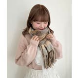 ブラウン柄 | クリーミータッチチェックストール | MAJESTIC LEGON 