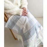 ブルー柄 | クリーミータッチチェックストール | MAJESTIC LEGON 