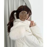 ベージュ柄 | ファーイヤーマフ | MAJESTIC LEGON 