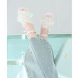 アイボリー | シアーフリルサンダル | MAJESTIC LEGON