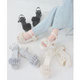 アイボリー柄 | ミルフィーユフリル厚底サンダル | MAJESTIC LEGON