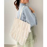 アイボリー | レースティアードトートバッグ | MAJESTIC LEGON 