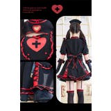 Malymoon ハートシリンジブラックナース レッド ハロウィンコスプレ9点 ハートシリンジブラックナース[品番：MYMT0001011]｜Malymoon