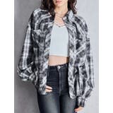 processing checkered print looseシャツ | GYDA | 詳細画像1 