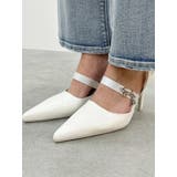 heelストラップモチーフ付きポインテッドミュール | GYDA | 詳細画像1 