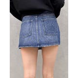 ハイウエストGD embossダメージスカートライクデニムショートパンツ | GYDA | 詳細画像1 