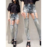 ハイウエストdetachableスキニーデニムパンツ | GYDA | 詳細画像1