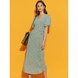 グリーン | 【Sweet×MERCURYDUO】小花柄ナローワンピース | MERCURYDUO