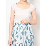 オフホワイト | ビスチェ風コンパクトランダムリブニット | MERCURYDUO