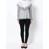 付け襟ヘリンボーンプリントブラウス | MERCURYDUO | 詳細画像12