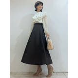 付け襟ヘリンボーンプリントブラウス | MERCURYDUO | 詳細画像4