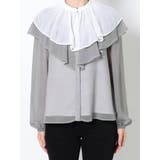 付け襟ヘリンボーンプリントブラウス | MERCURYDUO | 詳細画像5