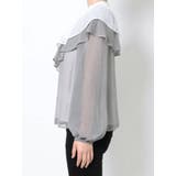 付け襟ヘリンボーンプリントブラウス | MERCURYDUO | 詳細画像6