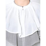 付け襟ヘリンボーンプリントブラウス | MERCURYDUO | 詳細画像8