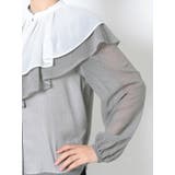 付け襟ヘリンボーンプリントブラウス | MERCURYDUO | 詳細画像9