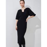 ブラック | キルティングニットワンピース | MERCURYDUO