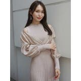 異素材ドッキングフレアロングスリーブニットワンピース | MERCURYDUO | 詳細画像36