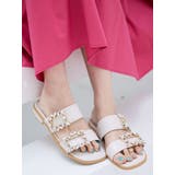 ビジューバックルフラットサンダル | MERCURYDUO | 詳細画像1