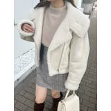 フェイクムートンビッグカラーボンバージャケット[品番