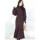 ダークブラウン | クロップドカーディガンセットマーメイドニットワンピース | MERCURYDUO