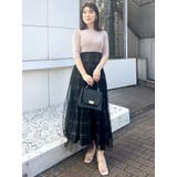 チュールレイヤードニットドッキングワンピース | MERCURYDUO | 詳細画像16 