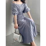2WAYフェザードッキングニットワンピース[品番：MKSW0057038