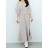 2WAYフェザードッキングニットワンピース[品番:MKSW0057038 2WAYフェザードッキングニットワンピース[品番:MKSW0057038