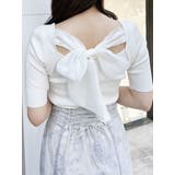 2WAY異素材BIGリボンニット | MERCURYDUO | 詳細画像1 