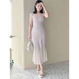 バイカラーシースルーヘムニットワンピース | MERCURYDUO | 詳細画像11