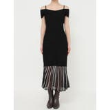 バイカラーシースルーヘムニットワンピース | MERCURYDUO | 詳細画像26