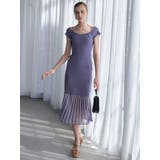 バイカラーシースルーヘムニットワンピース | MERCURYDUO | 詳細画像3