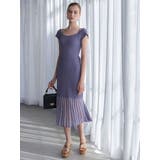 バイカラーシースルーヘムニットワンピース | MERCURYDUO | 詳細画像6