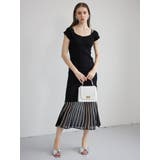 バイカラーシースルーヘムニットワンピース | MERCURYDUO | 詳細画像7