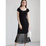 バイカラーシースルーヘムニットワンピース | MERCURYDUO | 詳細画像8