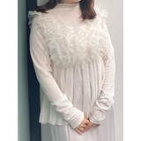 アイボリー | チュールフリルチュニックブラウス | MERCURYDUO