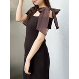 ブラウン | ショルダーリボンニットワンピース | MERCURYDUO