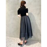 チュールドッキングオープンショルダーワンピース | MERCURYDUO | 詳細画像15 