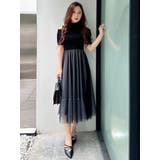 チュールドッキングオープンショルダーワンピース | MERCURYDUO | 詳細画像21 