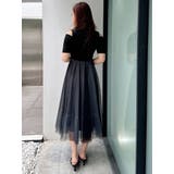 チュールドッキングオープンショルダーワンピース | MERCURYDUO | 詳細画像23 