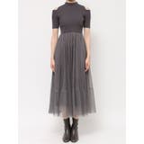 チュールドッキングオープンショルダーワンピース | MERCURYDUO | 詳細画像24 