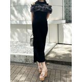 チュールラッフルセットニットワンピース[品番:MKSW0059064 チュールラッフルセットニットワンピース[品番:MKSW0059064