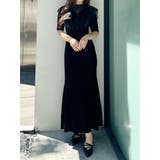 2WAYオーガンジードッキングラッフルニットワンピース | MERCURYDUO | 詳細画像1 