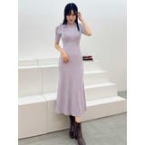 2WAYオーガンジードッキングラッフルニットワンピース | MERCURYDUO | 詳細画像3 