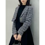 グレー | 【セットアップ着用可】チェックショートジャケット | MERCURYDUO