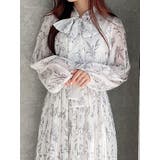 花柄プリーツティアードワンピース | MERCURYDUO | 詳細画像1