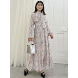 花柄プリーツティアードワンピース | MERCURYDUO | 詳細画像13