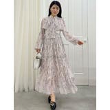 花柄プリーツティアードワンピース | MERCURYDUO | 詳細画像14