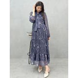 花柄プリーツティアードワンピース | MERCURYDUO | 詳細画像19