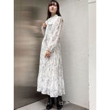 花柄プリーツティアードワンピース | MERCURYDUO | 詳細画像4